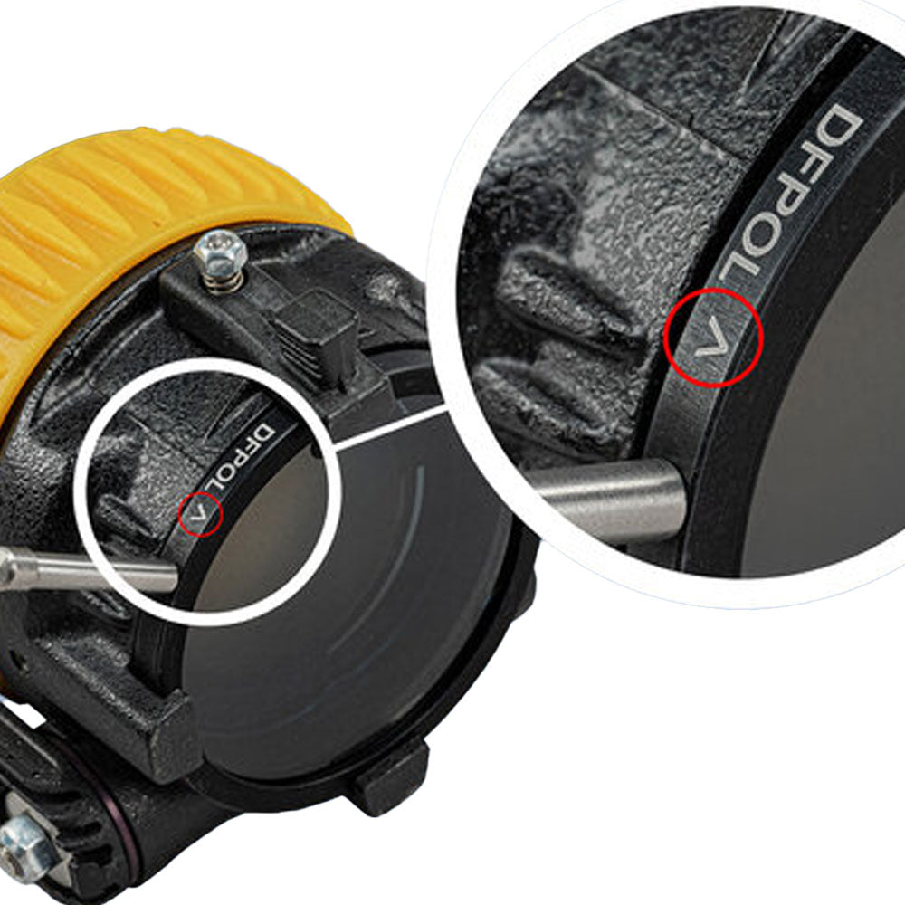 Dedolight Optimizer filter for DLH400D, DLH650, DLH652T, DLED9, DLED10 light heads, when using parallel beam intensifiers