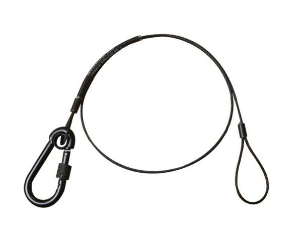 Doughty 20Kg SAFETY BOND (2mm x 600mm long with M6 Carbine Hook) (Black)