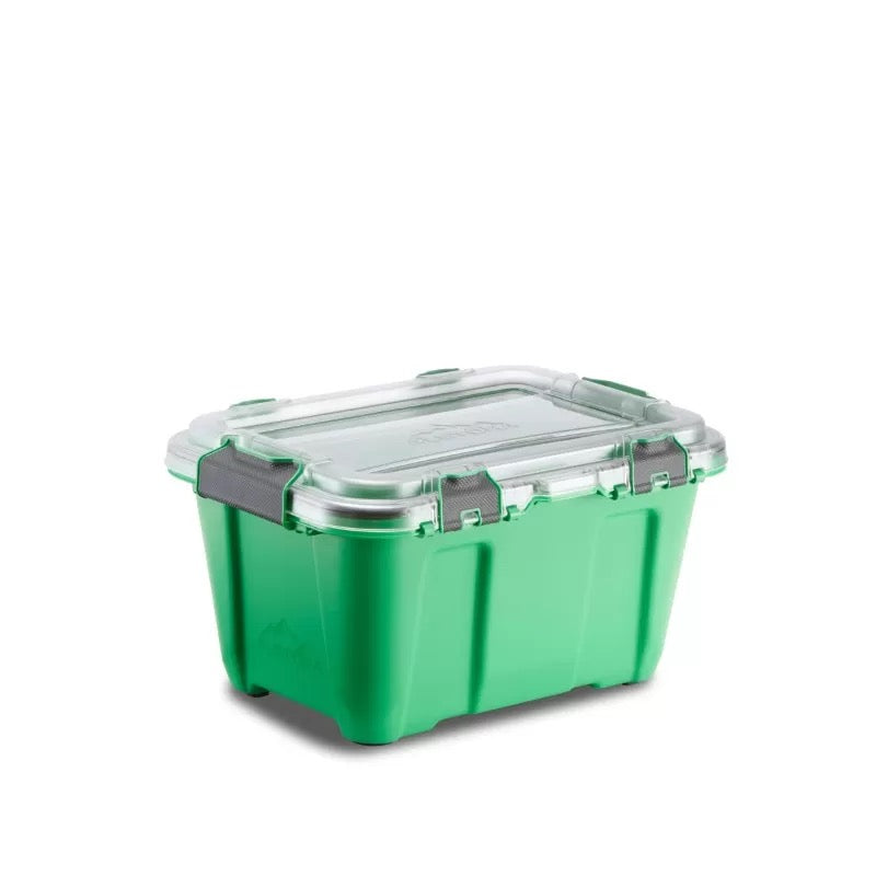 Alstora ALSTORA CONTAINER, PP OMIKRON 19 L WITH LID IN PC - GRASS GREEN CASE & LATCHES