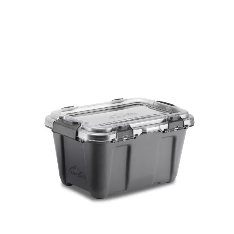 Alstora ALSTORA CONTAINER, PP OMIKRON 19 L WITH LID IN PC - STONE GREY CASE & LATCHES