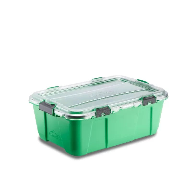 Alstora ALSTORA CONTAINER, PP OMIKRON 46 L WITH LID IN PC - GRASS GREEN CASE & LATCHES