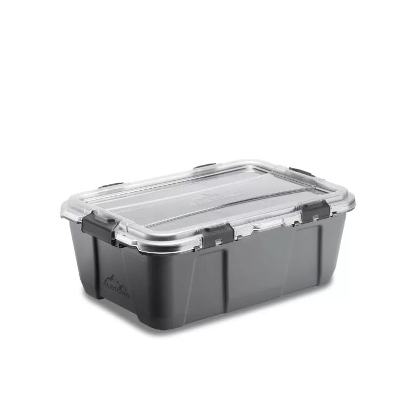 Alstora ALSTORA CONTAINER, PP OMIKRON 46 L WITH LID IN PC - STONE GREY CASE & LATCHES