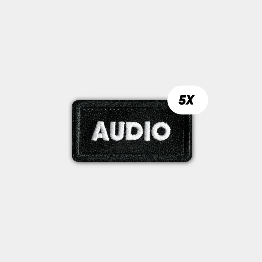 CRDBAG PATCHES SINGLES "AUDIO" 5 PCS