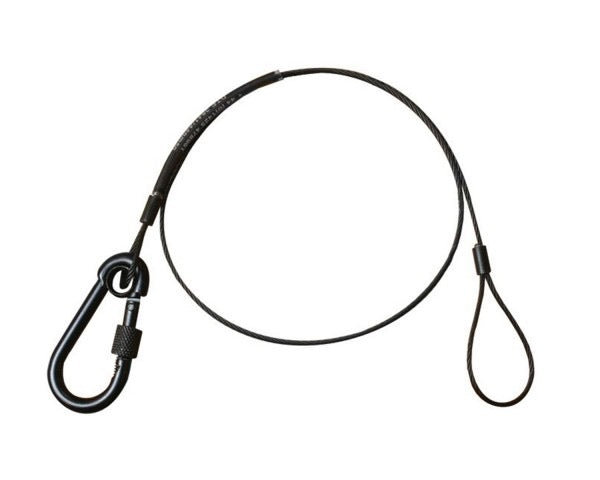 Doughty 20Kg SAFETY BOND (2mm x 600mm long with M6 Carbine Hook) (black)