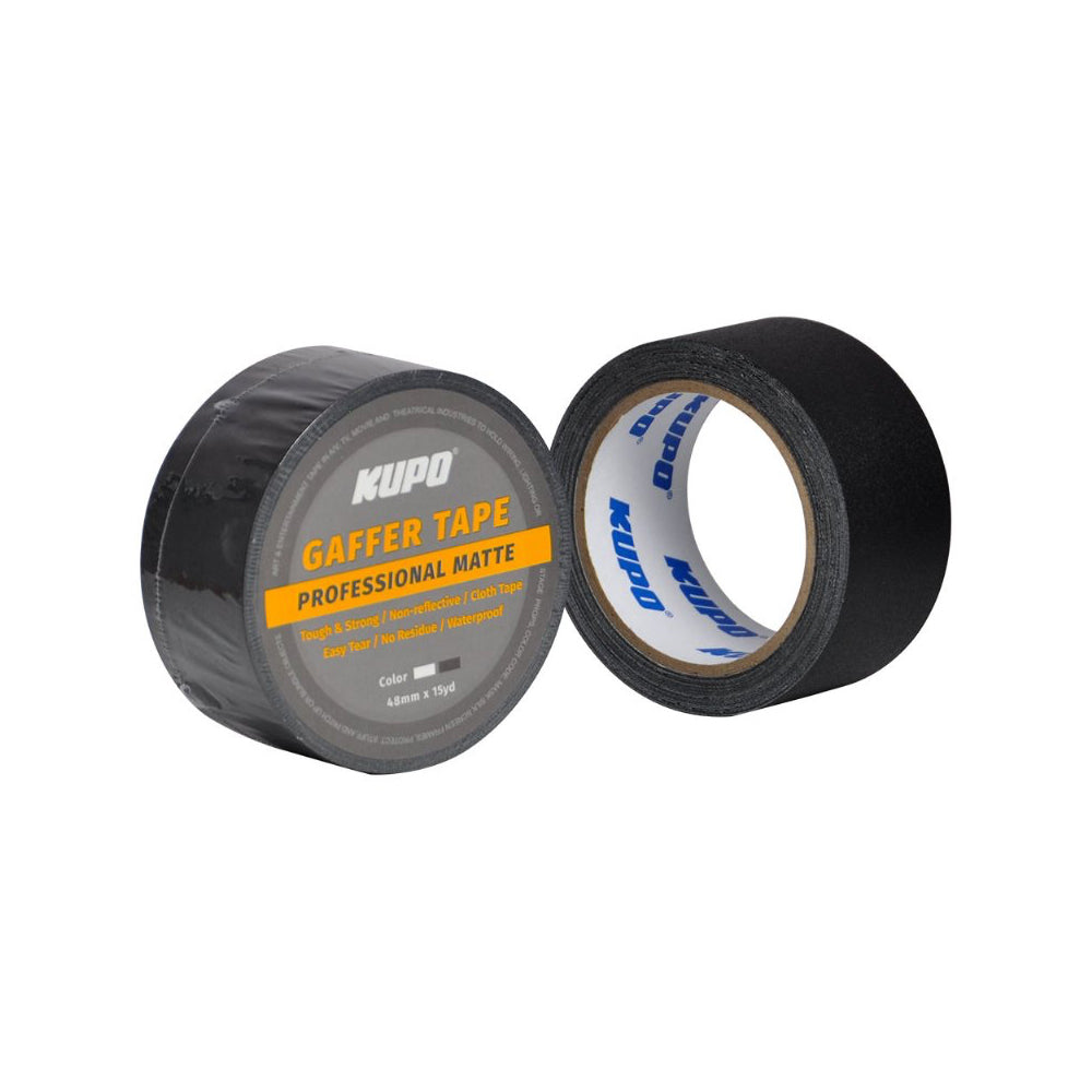 KUPO GAFFER TAPE- Matte BLACK 48MMX15 YARDS