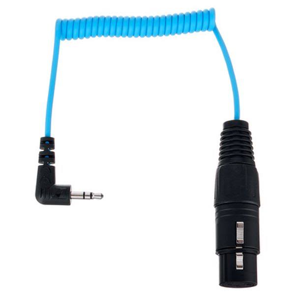 Sennheiser Wendel-Mikrofonkabel, Länge: 20 cm (ausgezogen 40 cm), XLR-3F ->  3,5 mm Klinke