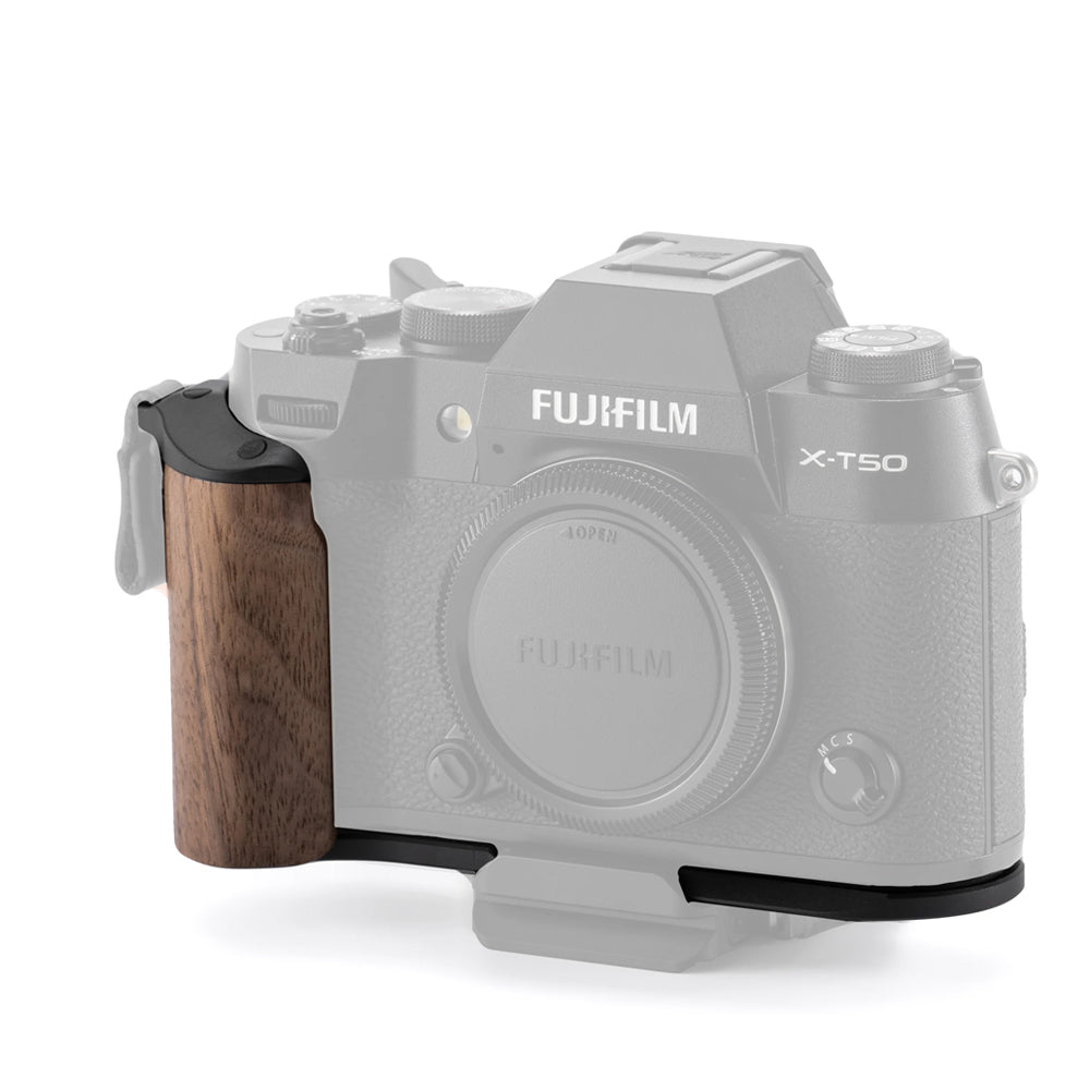 Tilta Mounting Baseplate with Wooden Grip for Fujifilm X-T50 - Black