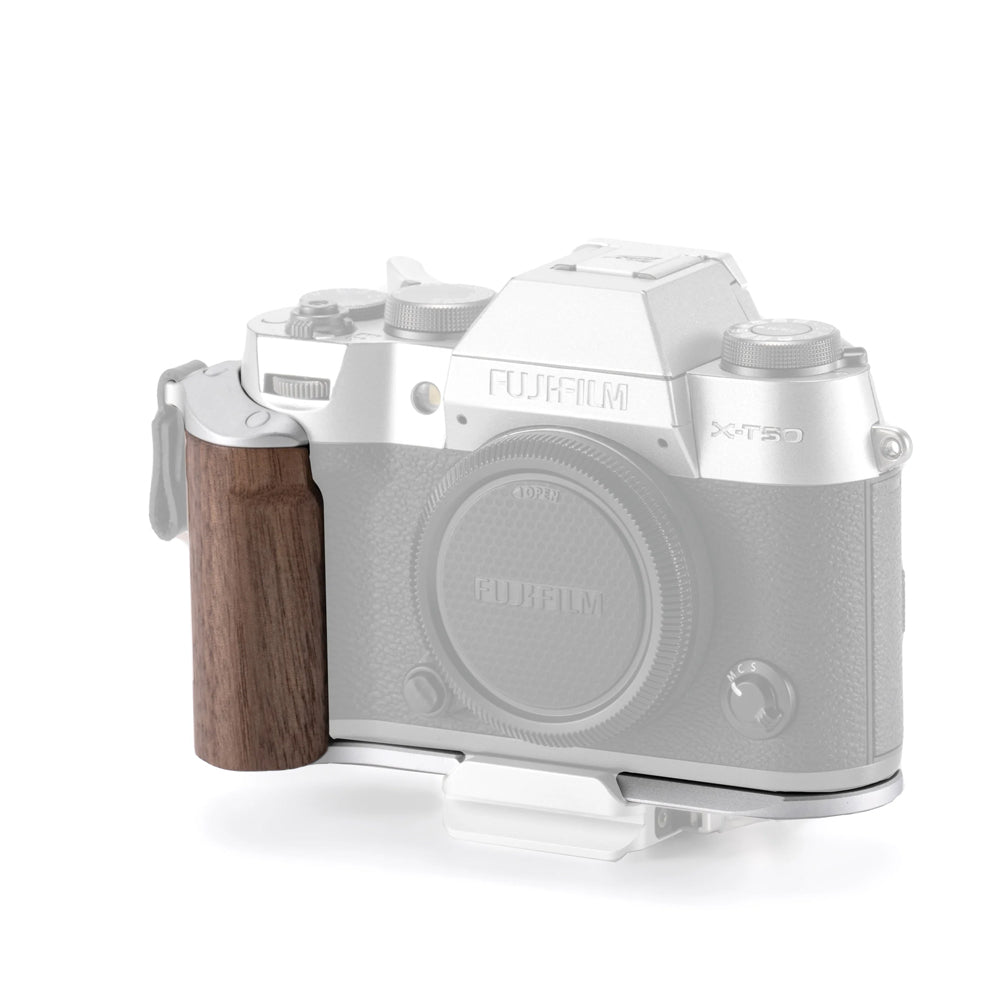 Tilta Mounting Baseplate with Wooden Grip for Fujifilm X-T50 - Silver