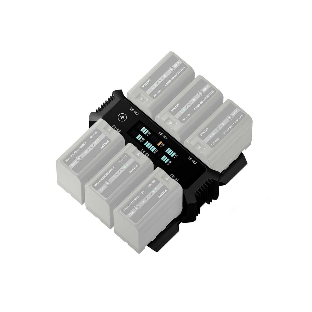 Tilta Foldable Charging Station for L-Series/NP-F (6 Channel) - Black